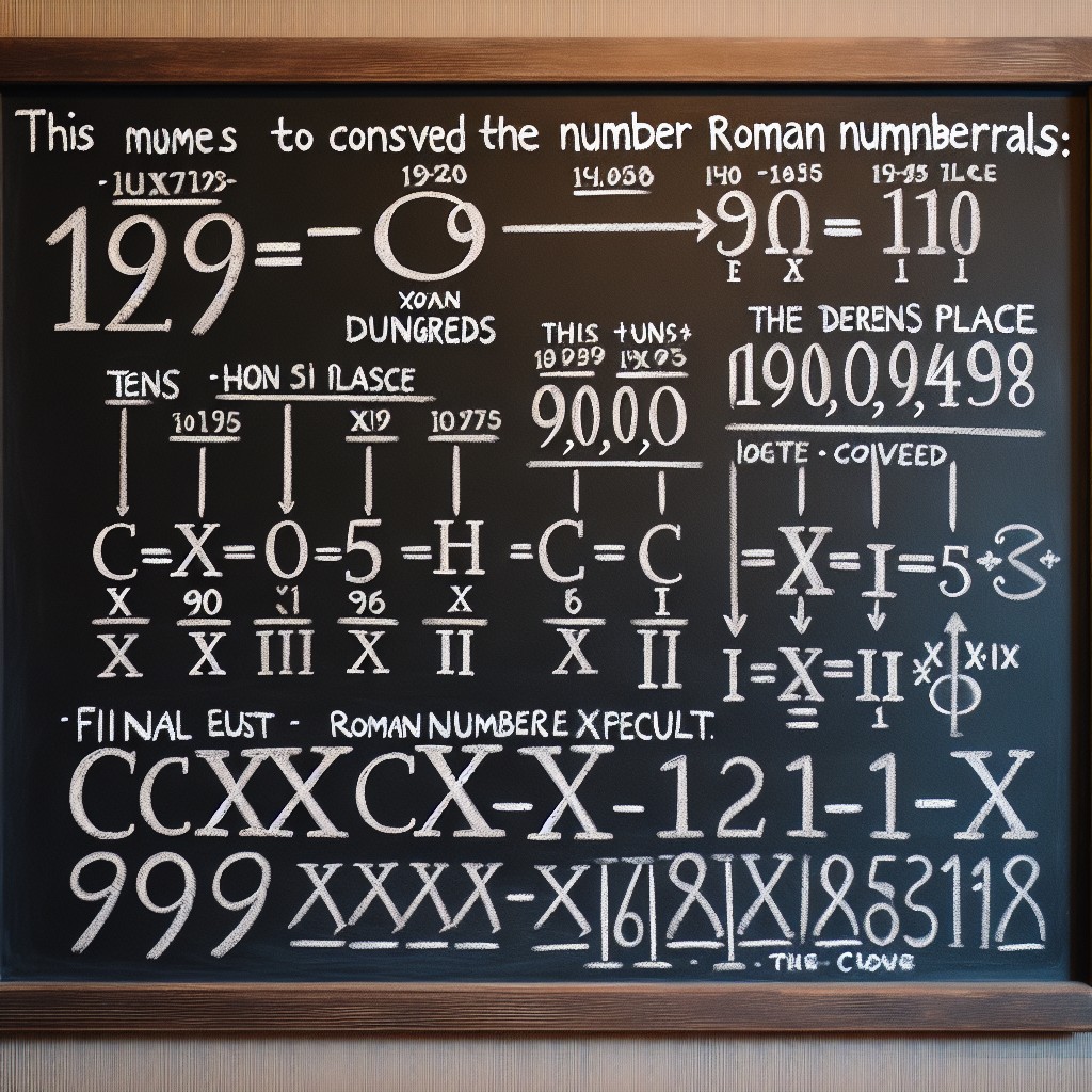 como se escribe 199 en numeros romanos cxcix